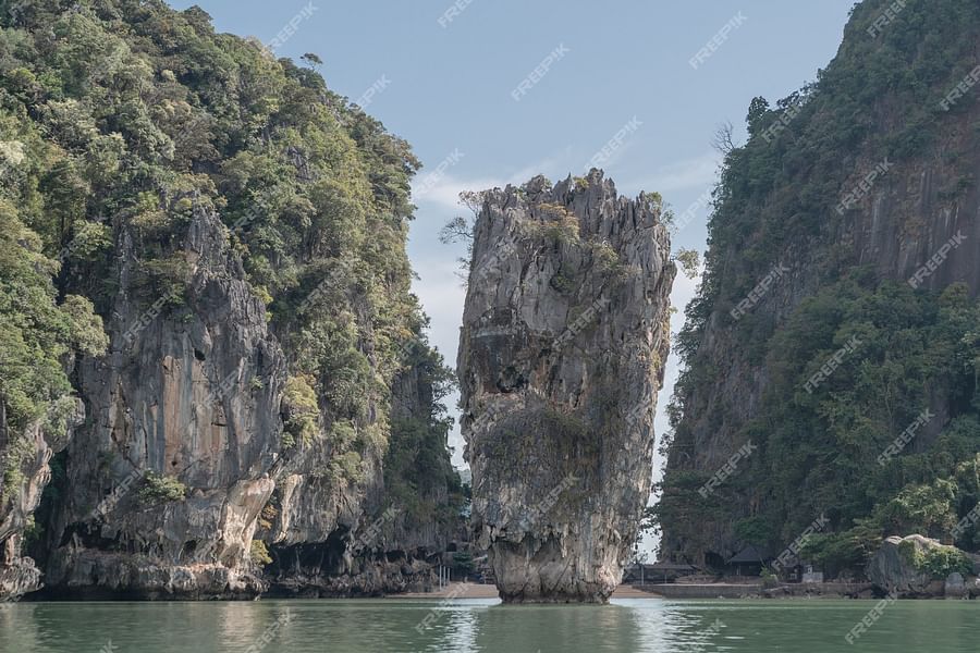 James Bond Island Phang Nga Bay aerial view