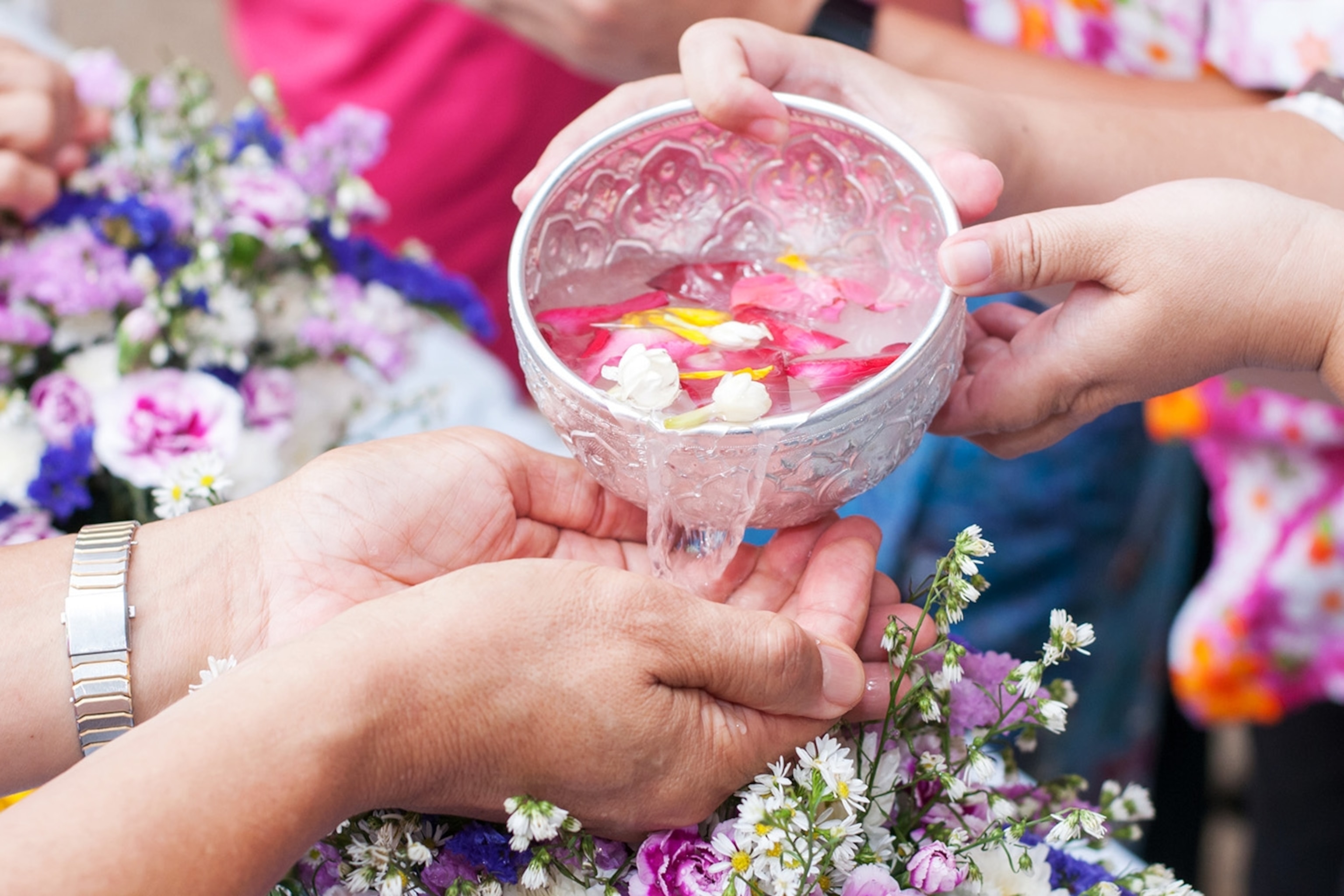 Songkran monk blessings