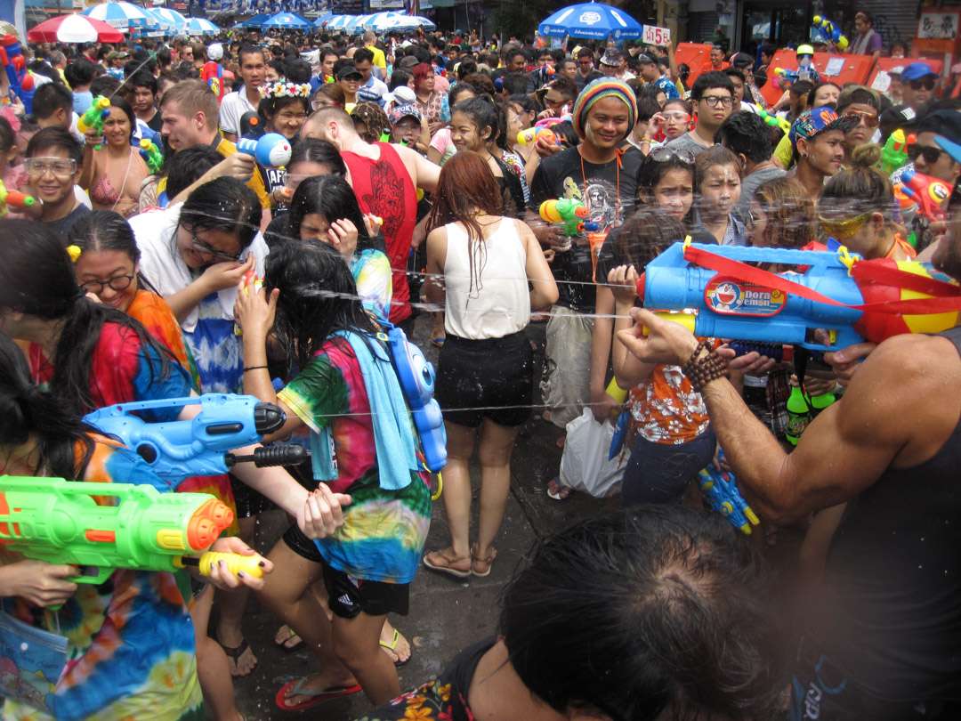 Songkran water fights