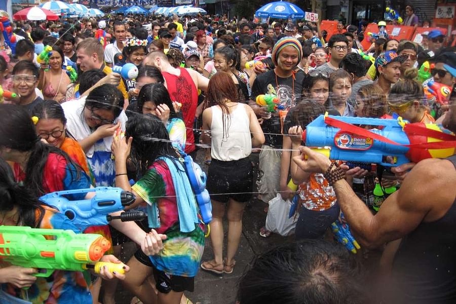 Songkran water fights