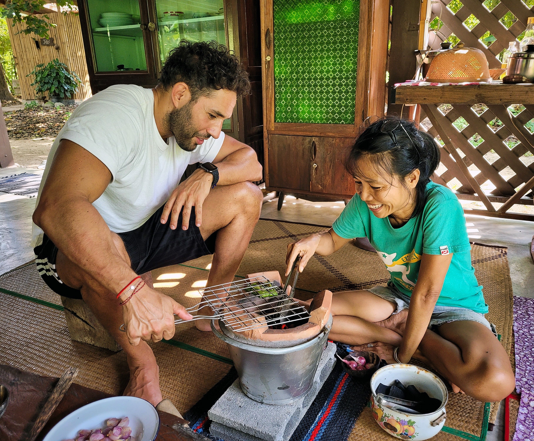 Thai cooking class indoors