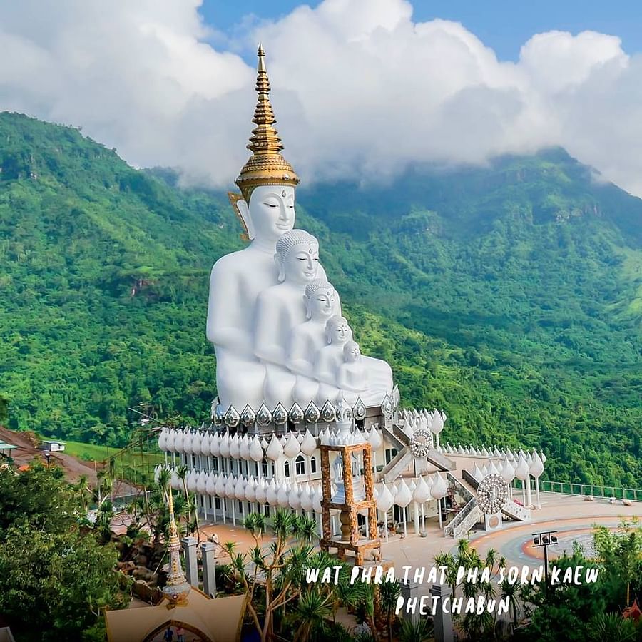 Stunning view of Wat Phra That Pha Kaew temple in Phetchabun, Thailand