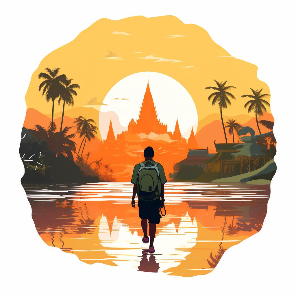 Traveler exploring a lesser-known Thai attraction